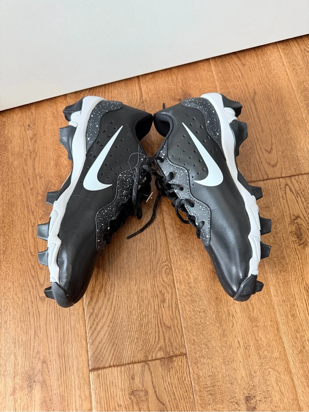 New Nike Alpha Huarache 4 Kystn Baseball Cleats Mens Size 7.5 Dj6524-003 Black - Picture 5 of 6